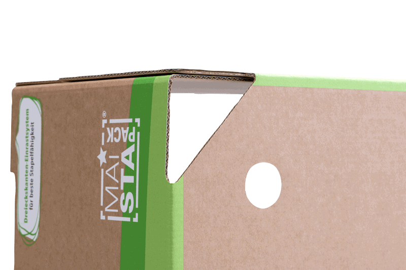 maistapack-triple-edge-steige-stapelecke-ausnehmung-unten MAISTAPACK® Shelf ready Steige Tripleedge - Ausnehmung unten